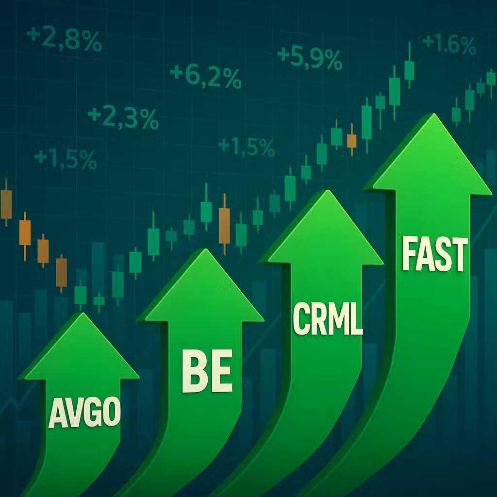 Stocks making big midday moves: AVGO, BE, CRML, FAST