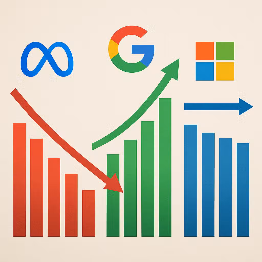 Tech Titans Split: Meta Tanks, Alphabet Rallies, Microsoft Stalls Despite Solid Beats