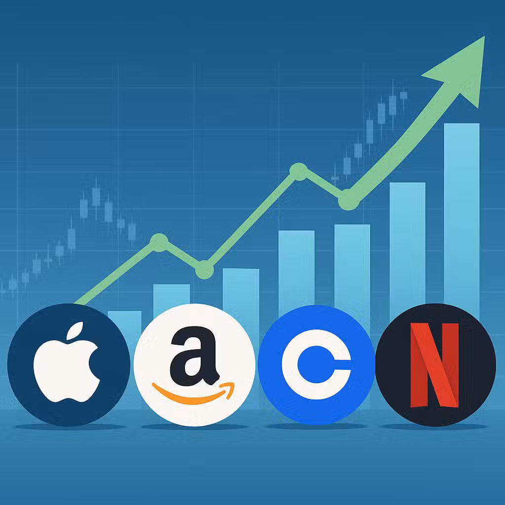 AAPL, AMZN, COIN, NFLX and more