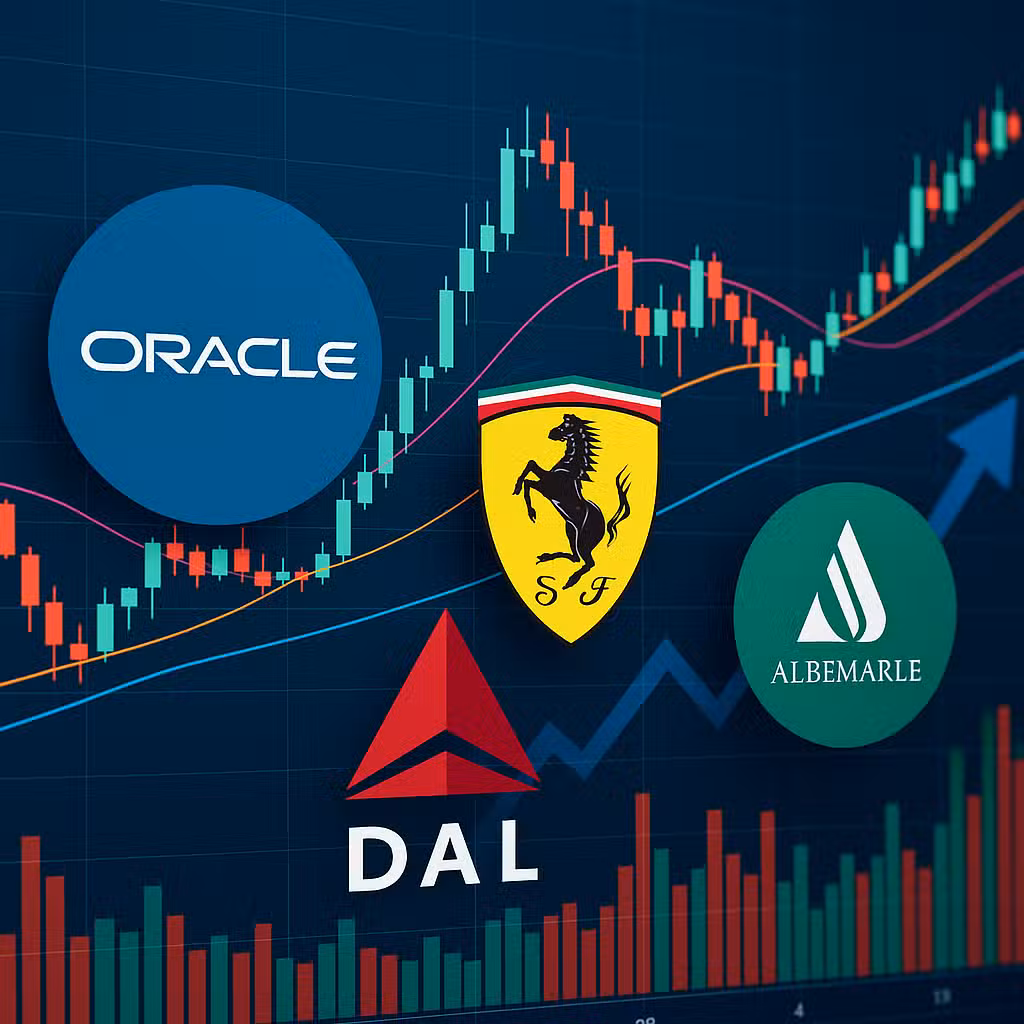 ORCL, RACE, DAL, ALB and more