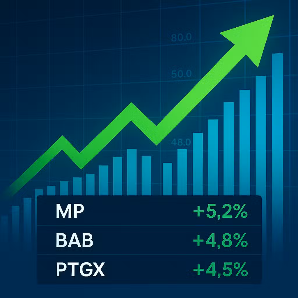 Stocks making the biggest moves midday: MP, BAB, PTGX