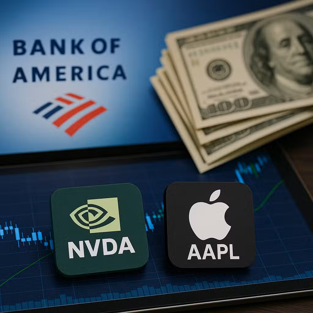 Top stocks in June from Bank of America: NVDA, AAPL